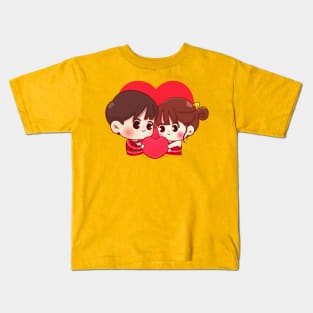 Lovers Couple - Love Moments Kids T-Shirt